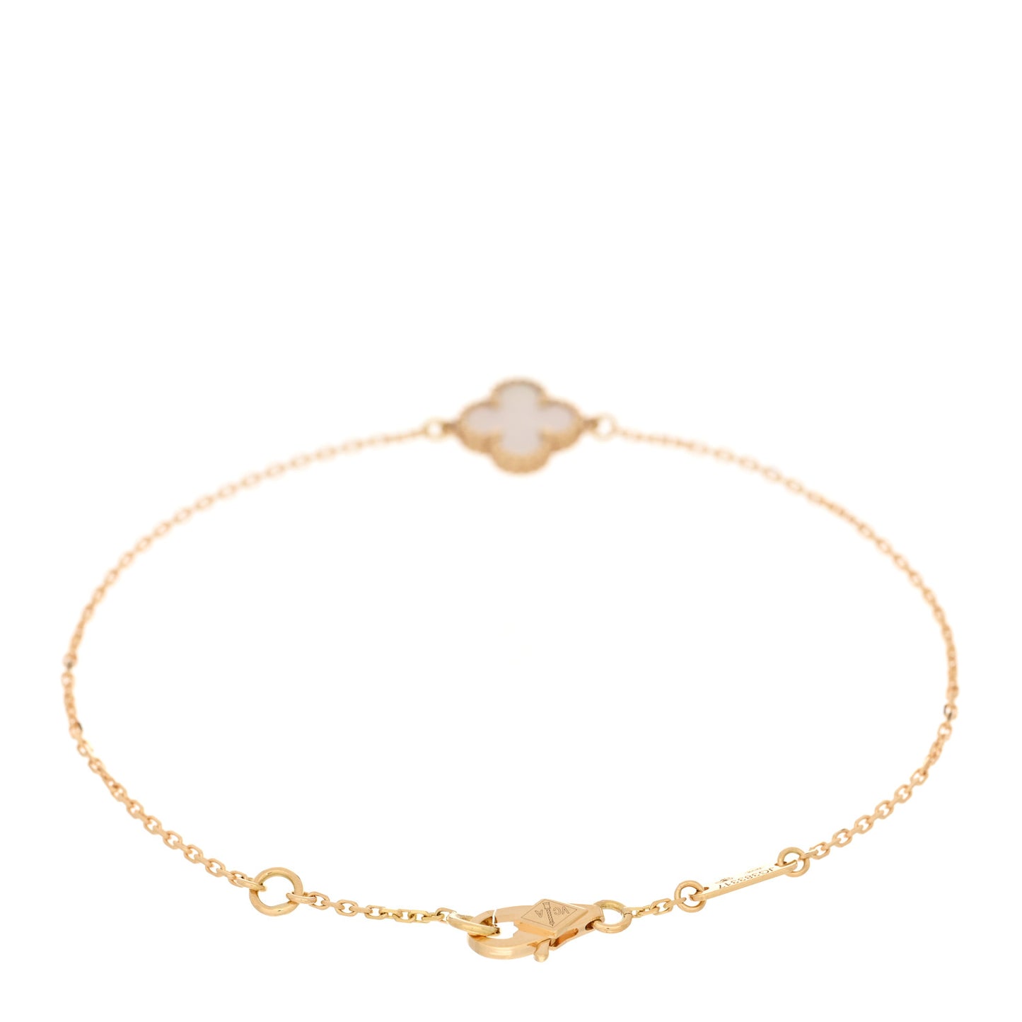 18K Yellow Gold Mother of Pearl Sweet Alhambra Bracelet