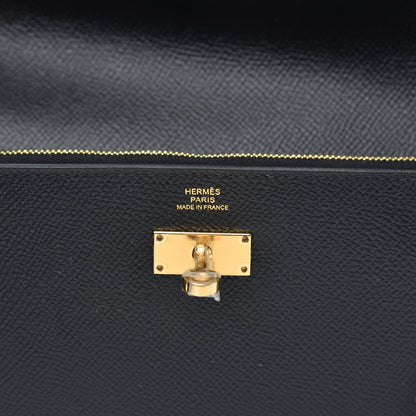Hermes Epsom Kelly Longue Wallet Black 6 of 8