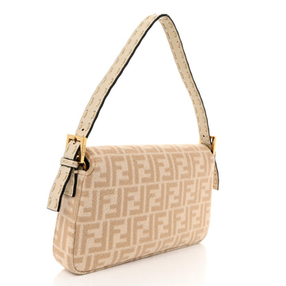 Fendi Wool Cuoio Romano Selleria FF 1974 Baguette 1997 Beige Cammello Camelia 3 of 10