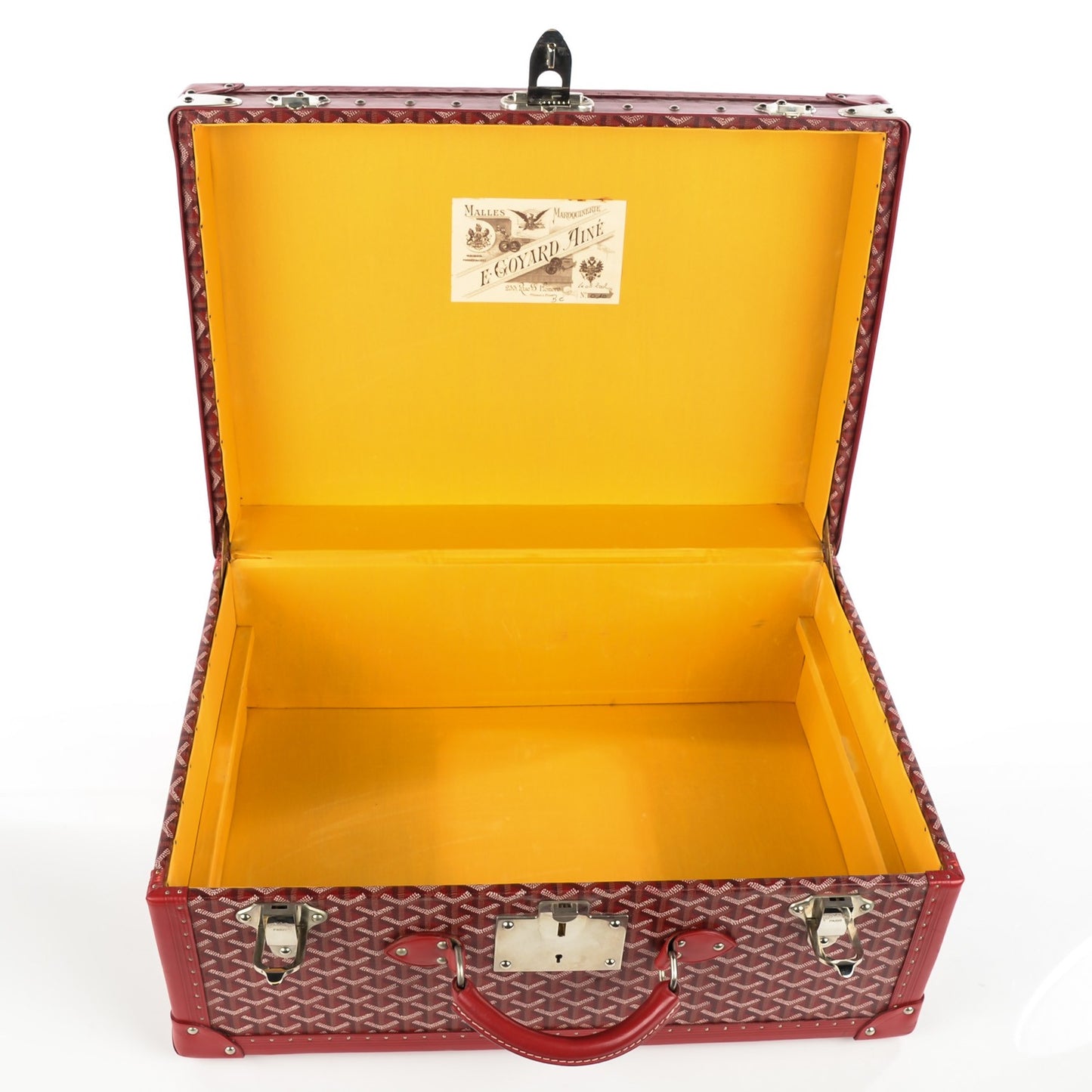 Goyardine Valise Palace 55 Travel Trunk Red