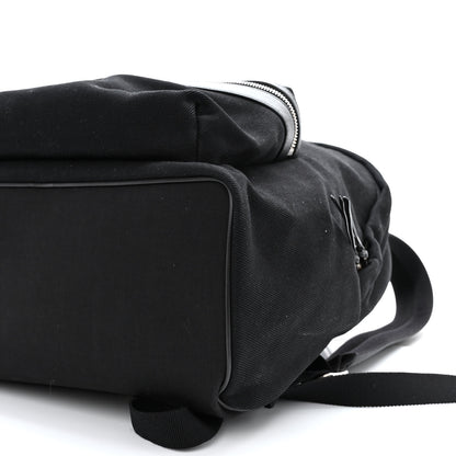 Saint Laurent Canvas Signature Embroidered City Backpack Black 11 of 11