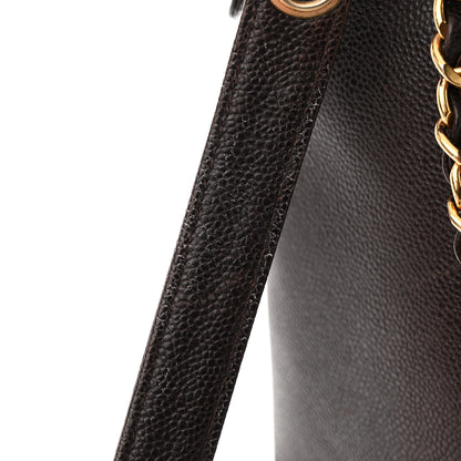 Chanel Caviar CC Shopper Tote Brown 18 of 19