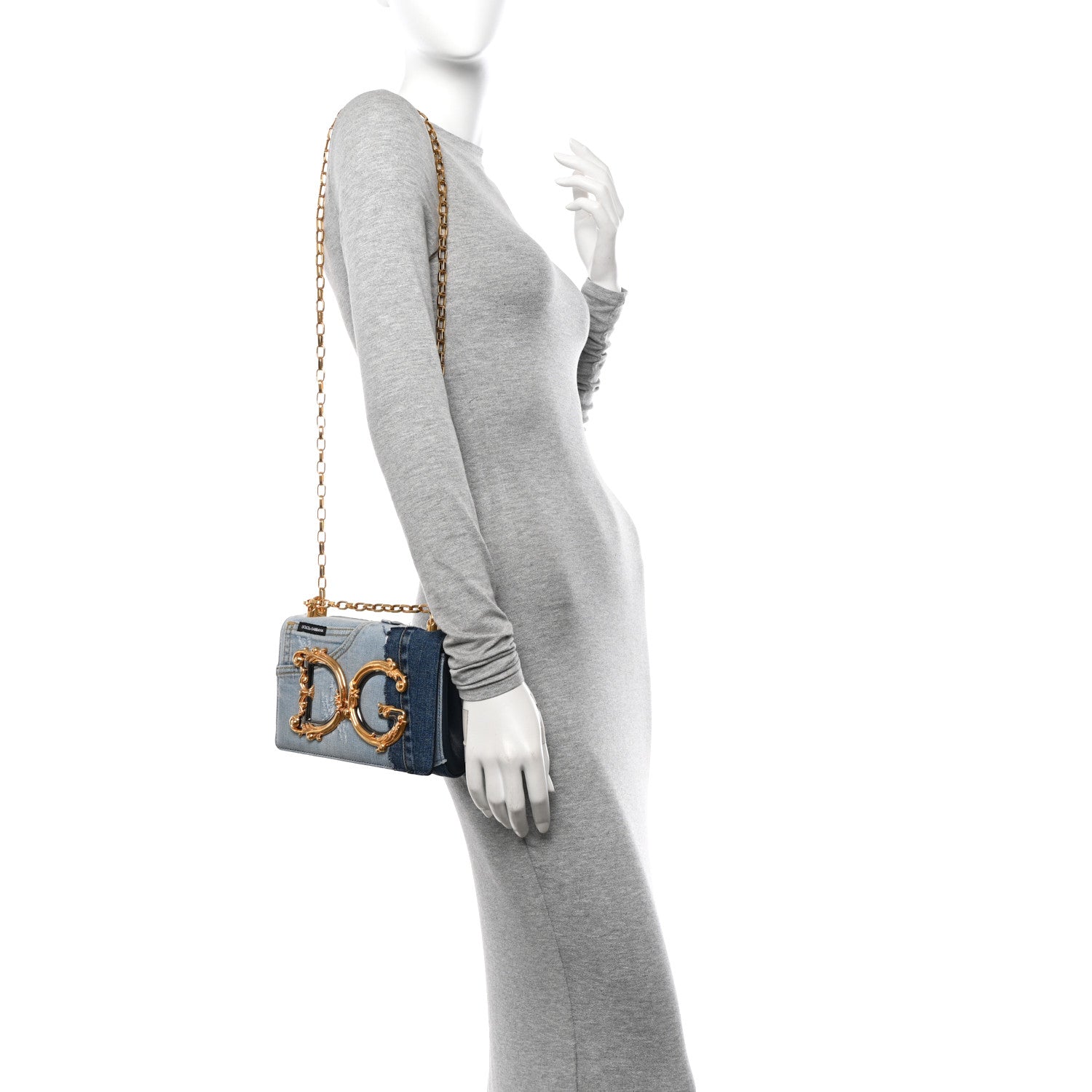 Dolce & Gabbana Denim DG Girls Shoulder Bag Blue 3 of 9