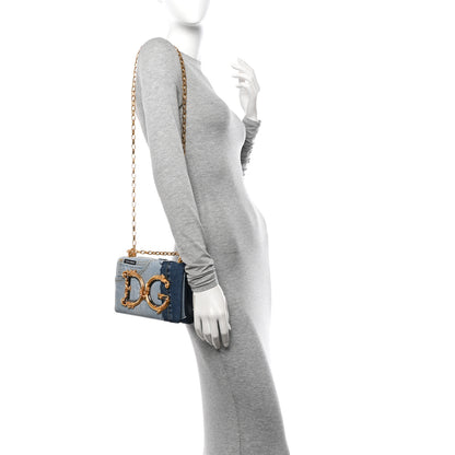 Dolce & Gabbana Denim DG Girls Shoulder Bag Blue 3 of 9