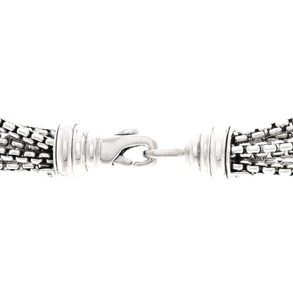 David Yurman Sterling Silver Black Diamond Box Chain Eight Strand Necklace 4 of 5