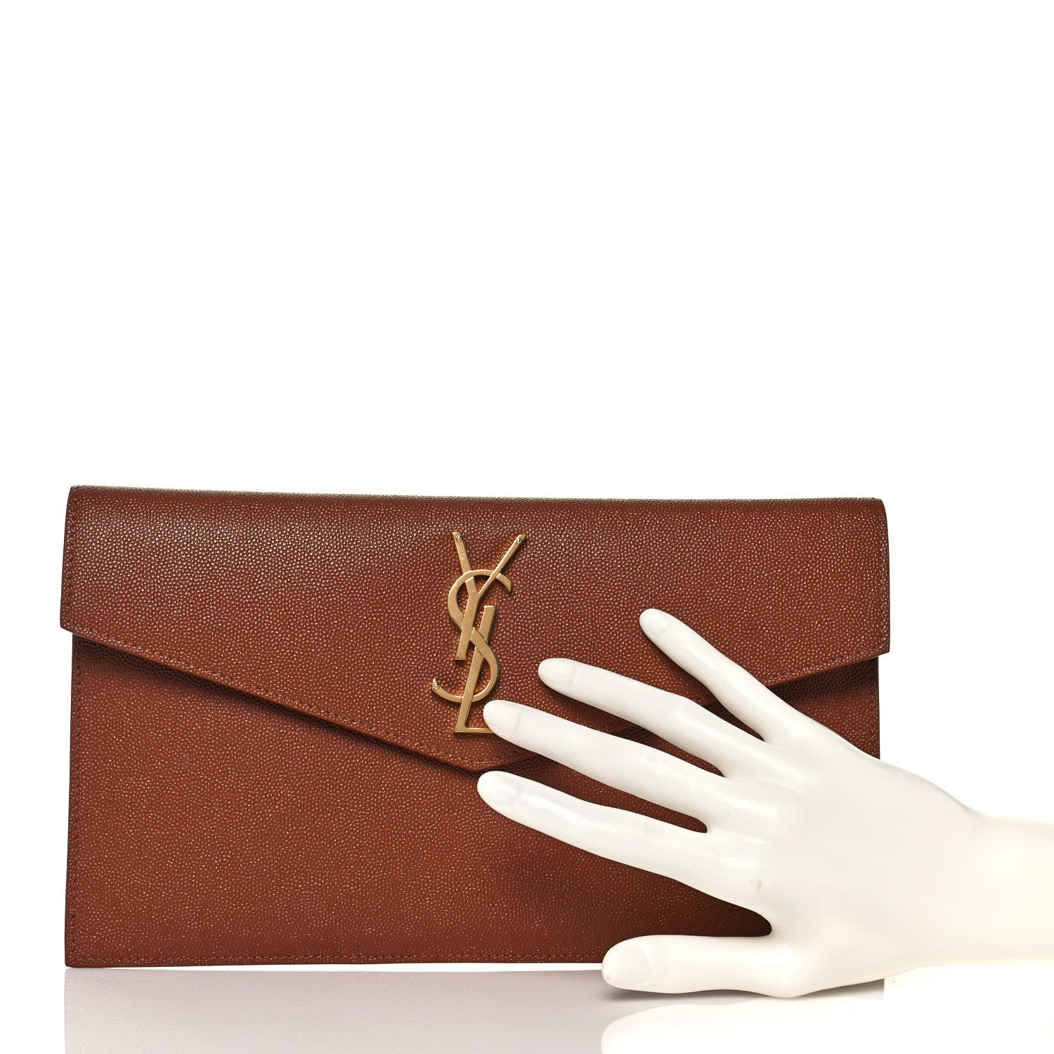 Saint Laurent Grain De Poudre Uptown Pouch Brick 2 of 12