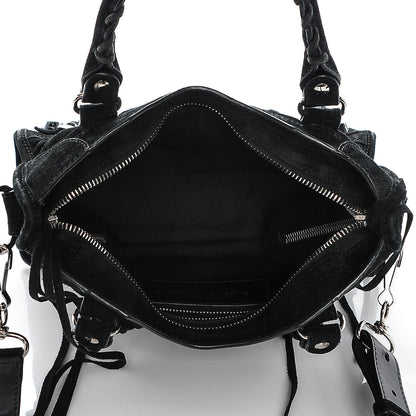 Balenciaga Baby Daim Suede Marble Hardware Mini City Black 5 of 9