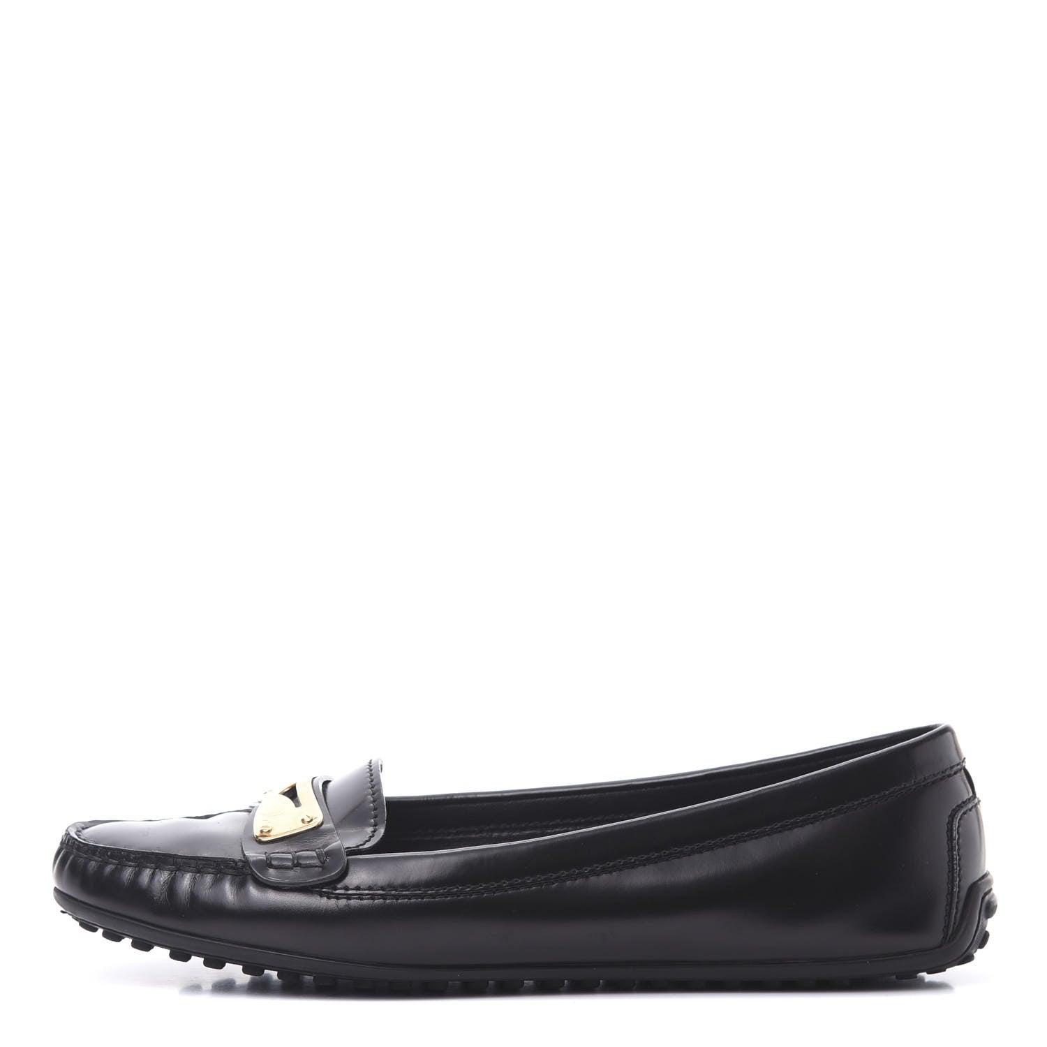 Louis Vuitton Calfskin Cluny Loafers 39 Black 1 of 10