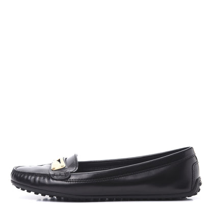 Louis Vuitton Calfskin Cluny Loafers 39 Black 1 of 10