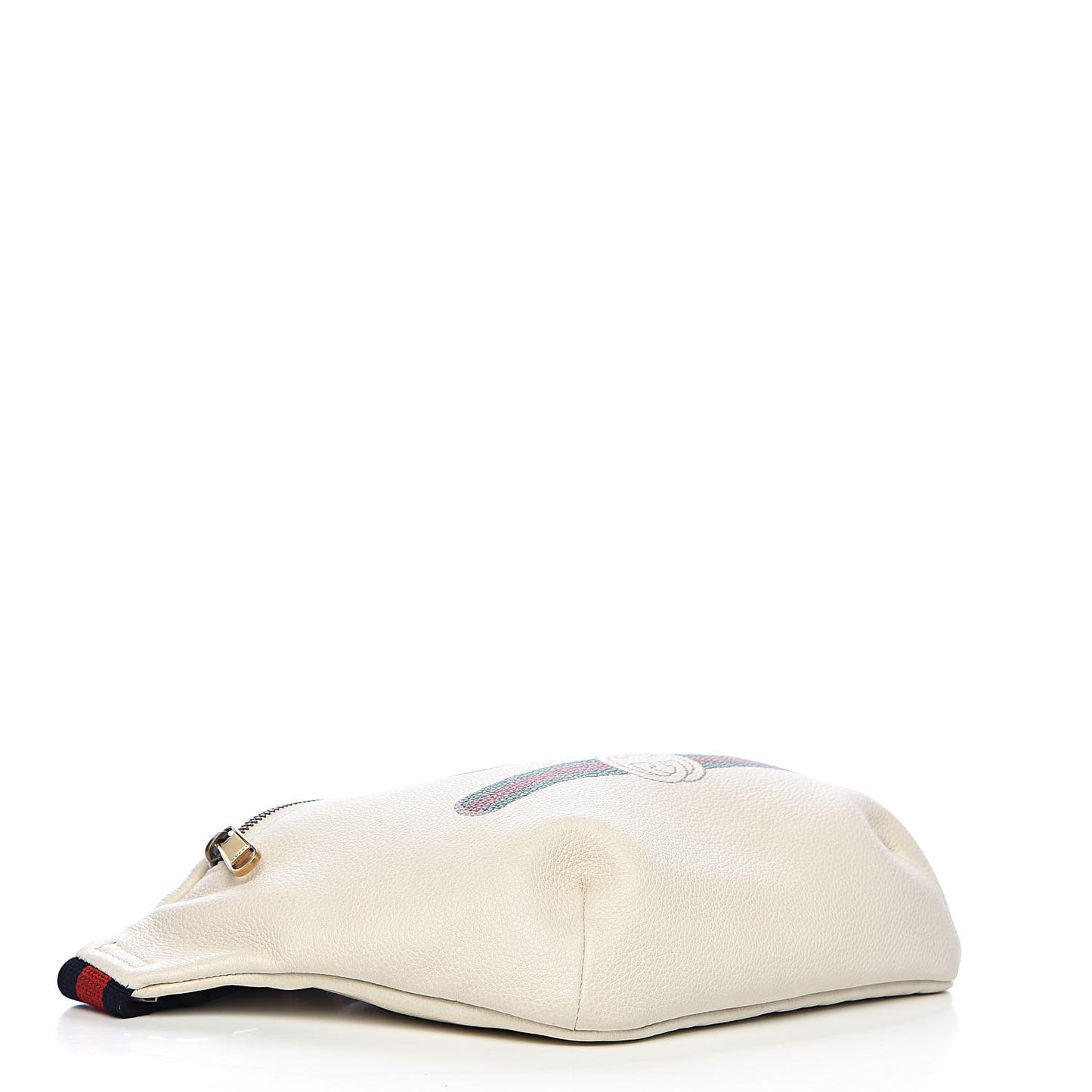 Grained Calfskin Small Logo Belt Bag White