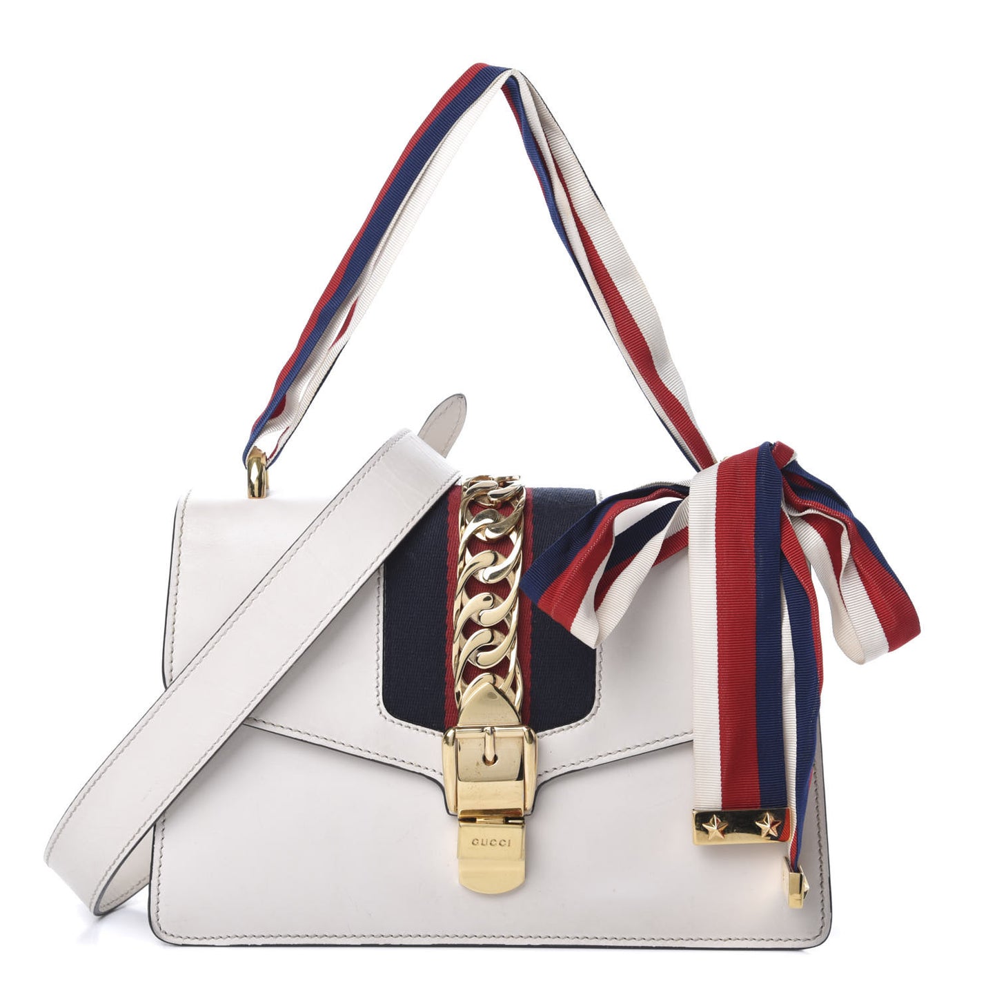 Calfskin Small Sylvie Shoulder Bag Off White