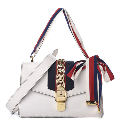 Gucci Calfskin Small Sylvie Shoulder Bag Off White 1 of 9