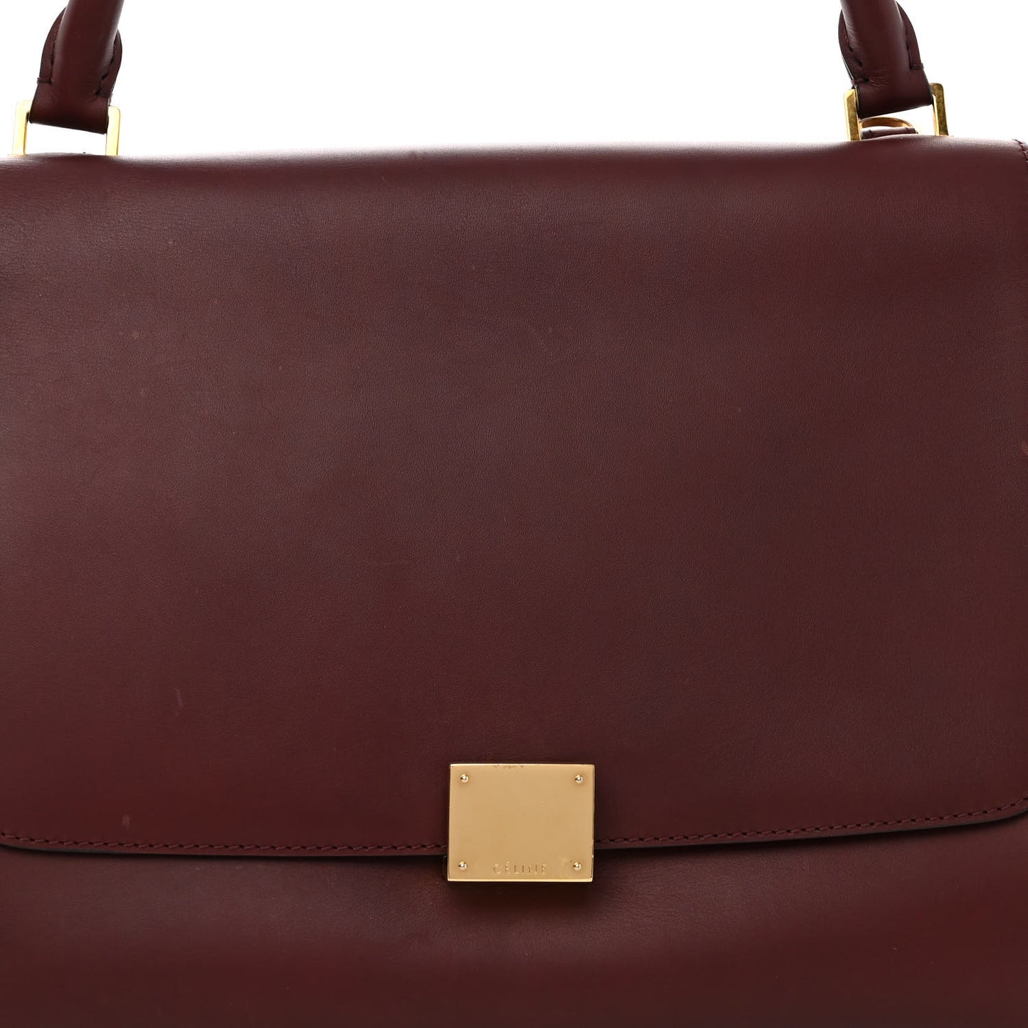 Smooth Calfskin Suede Medium Trapeze Burgundy