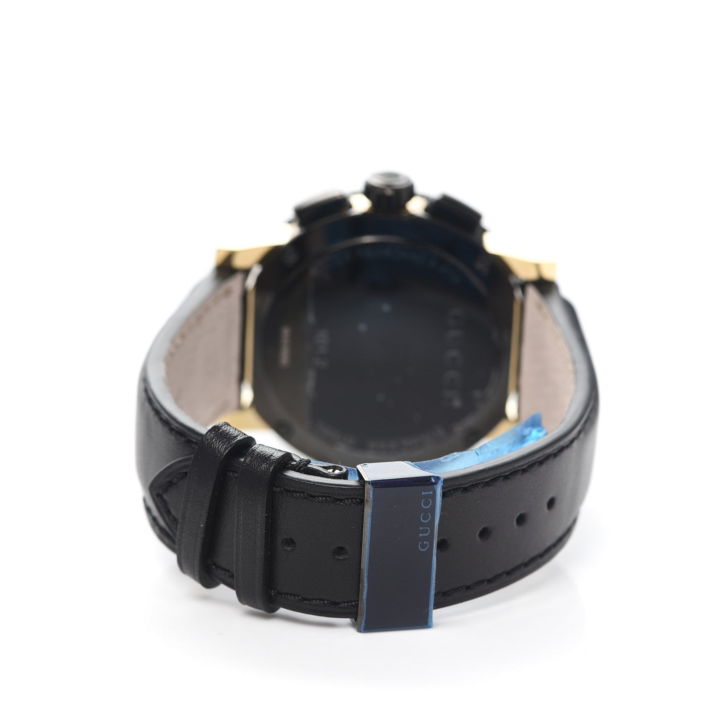 PVD Stainless Steel Calfskin 44mm G-Chrono Quartz Watch Black