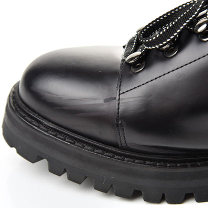 Valentino Garavani Smooth Calfskin Rockstud Buckled 25mm Combat Boots 40 Black 11 of 12