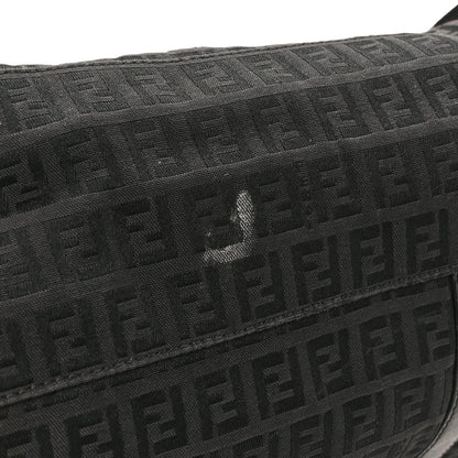 Fendi Zucchino Vitello Shoulder Bag Black Moro 10 of 12