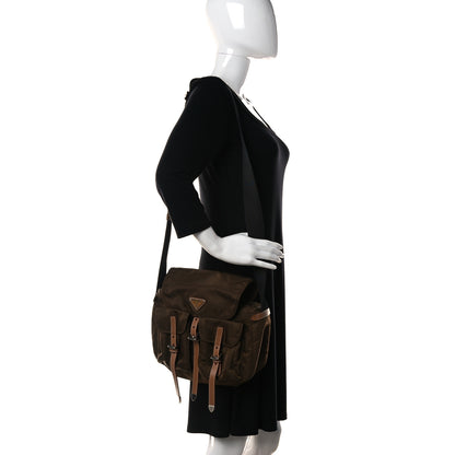 Prada Tessuto Nylon Messenger Bag Bruciato 2 of 12