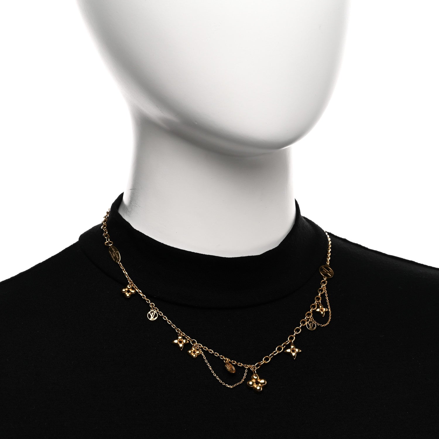 Louis Vuitton Metal Blooming Supple Necklace Gold 2 of 6