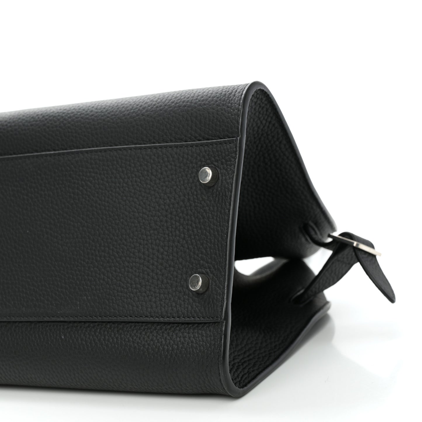 Grained Calfskin Margaux Shoulder 12 Black