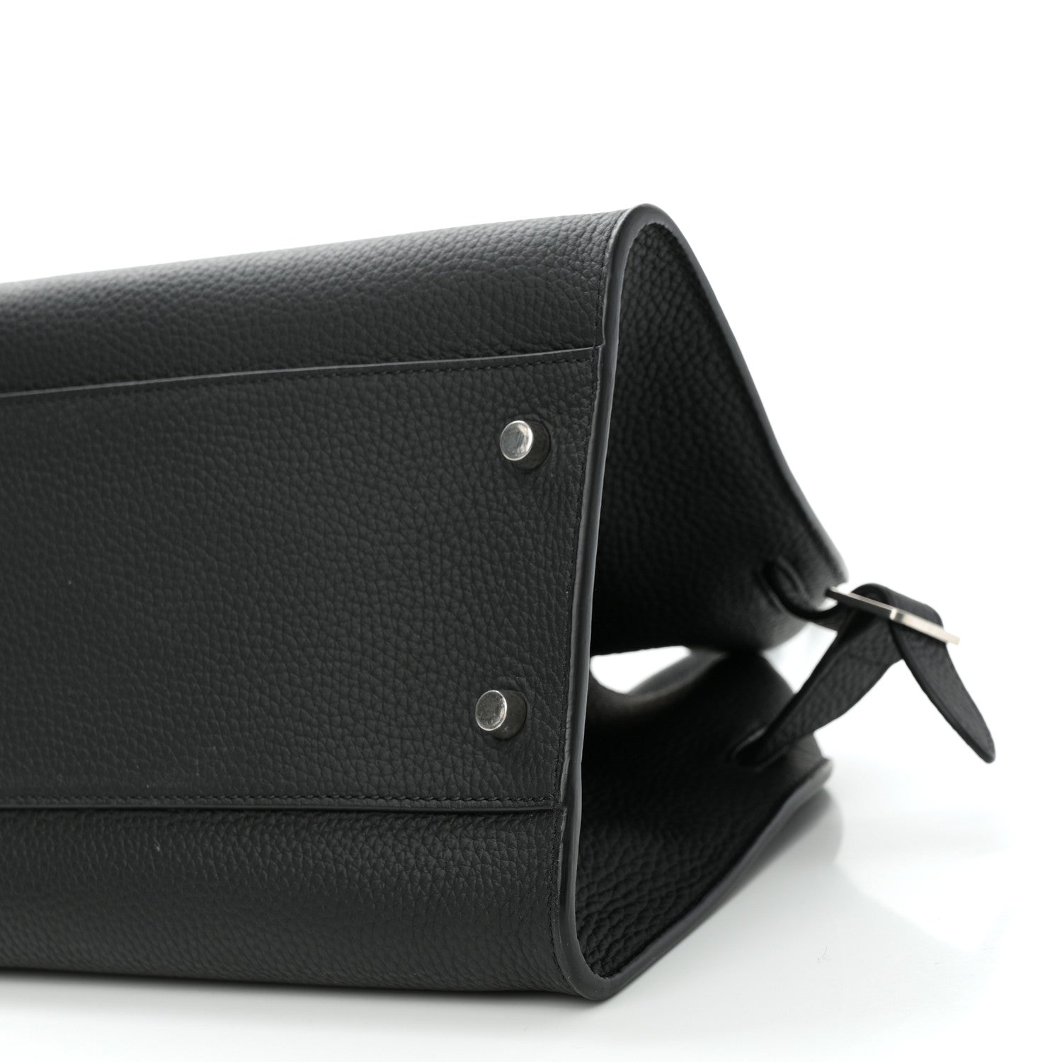 The Row Grained Calfskin Margaux Shoulder 12 Black 9 of 9