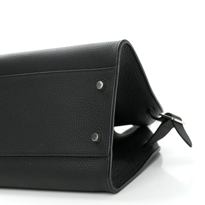 The Row Grained Calfskin Margaux Shoulder 12 Black 9 of 9