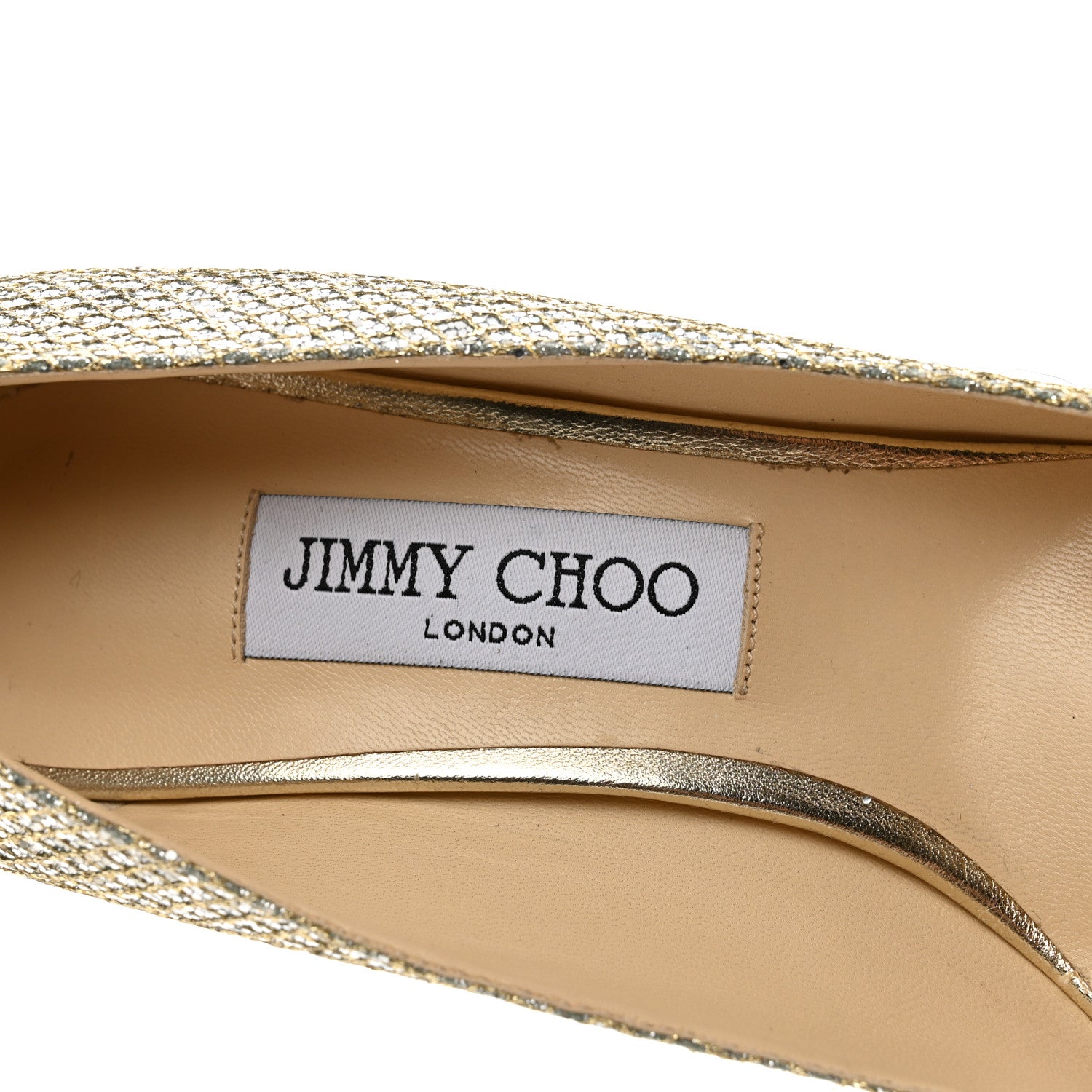 Jimmy Choo Glitter Fabric Romy 85 Pumps 40 Champagne 7 of 8