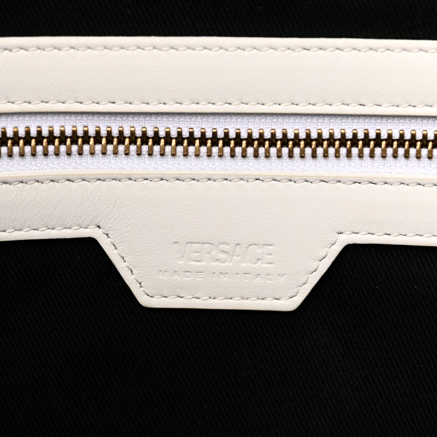 Versace Calfskin Greca Goddess Tote Bag White 6 of 10