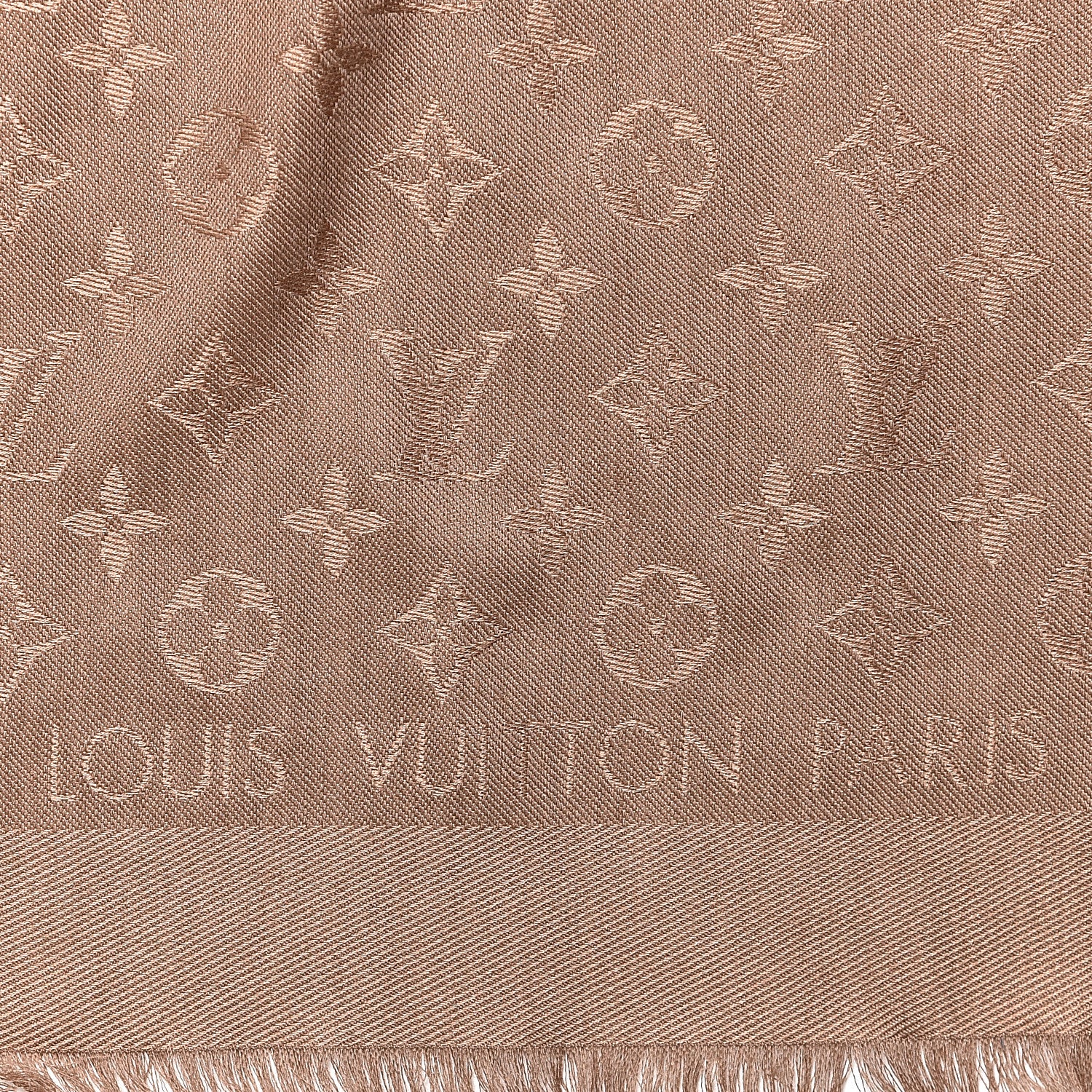 Louis Vuitton Silk Wool Monogram Shawl Dune 4 of 6