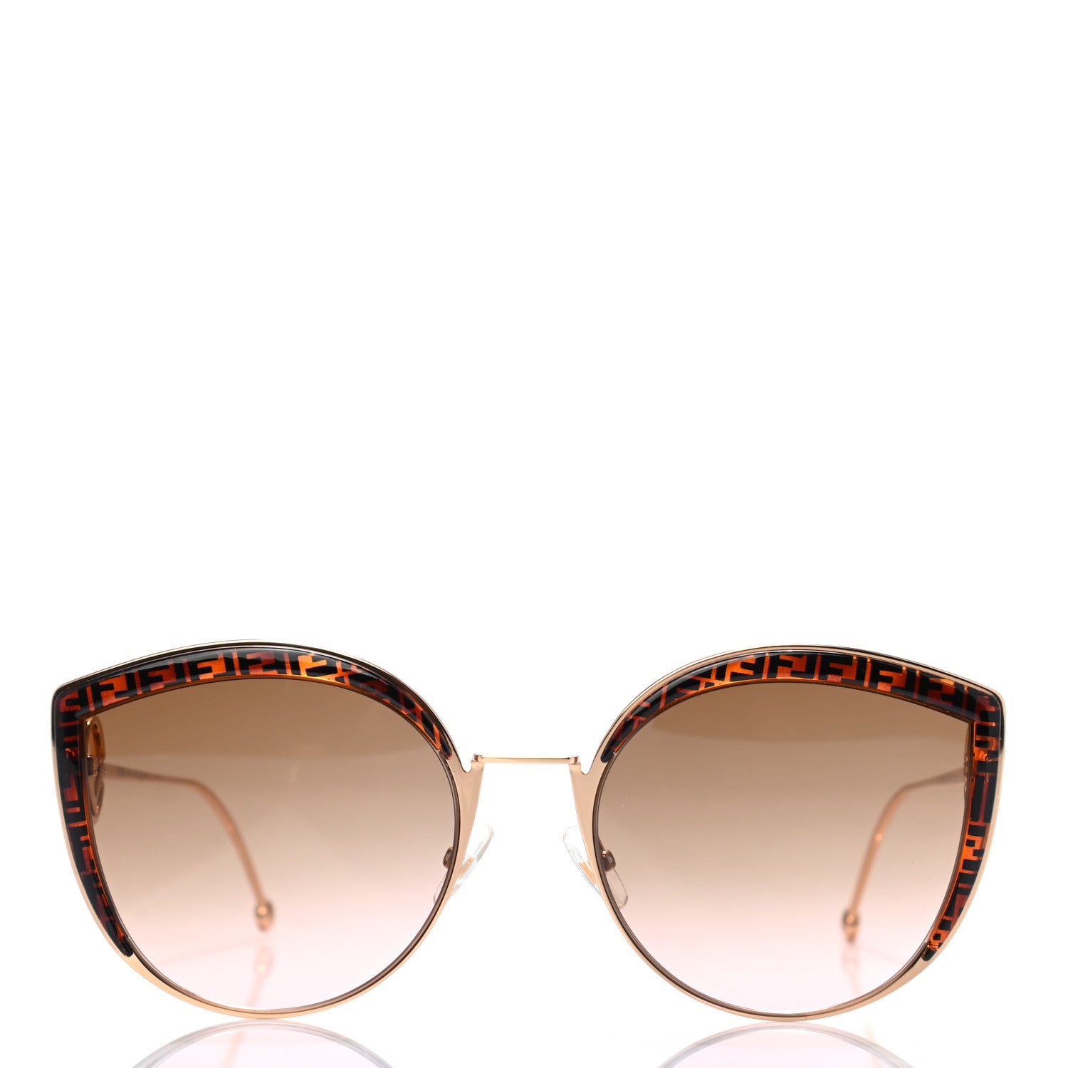 Fendi Metal Acetate F is Fendi FF Cat Eye Sunglasses FF 0290/S Gold 2 of 6