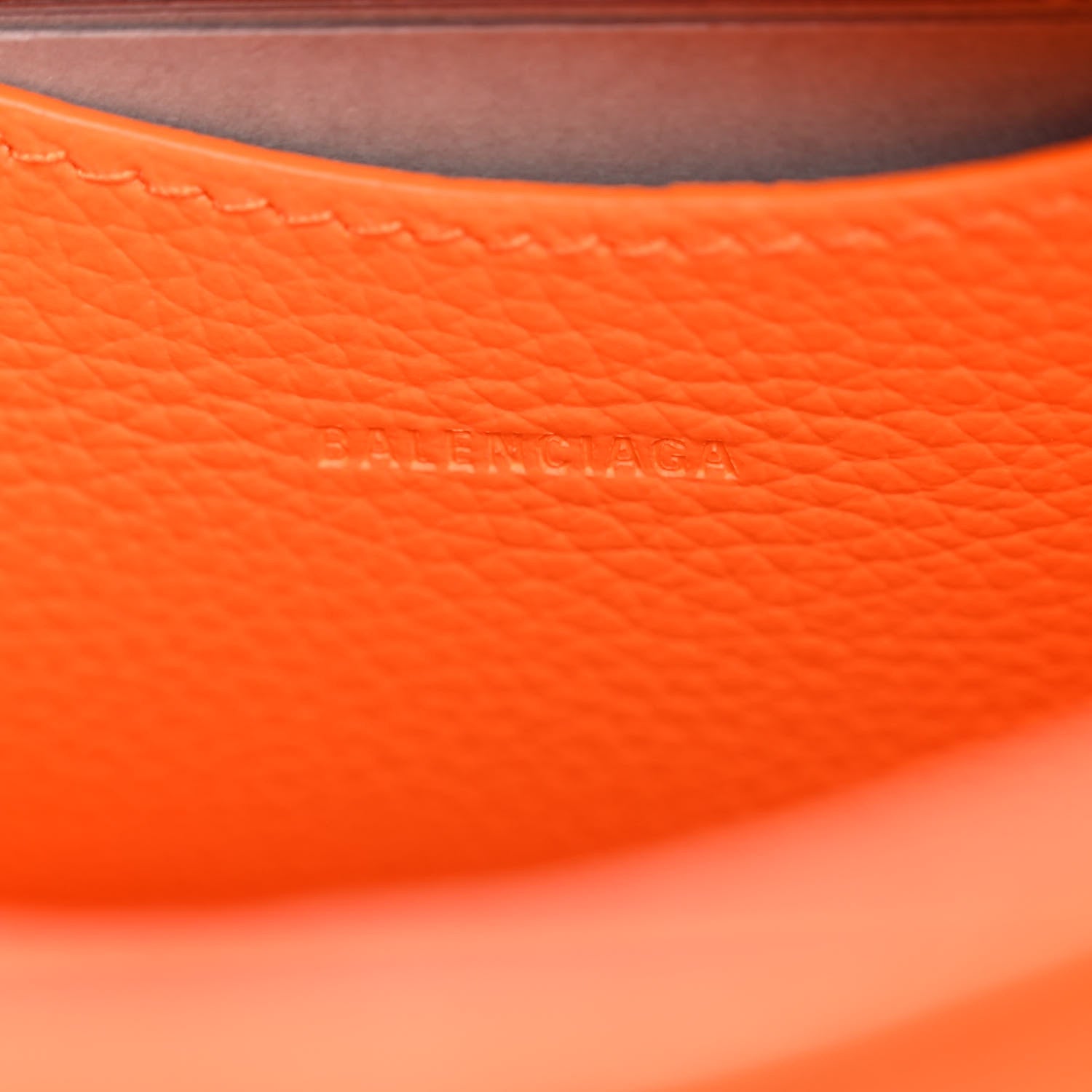 Balenciaga Grained Calfskin Neo Classic Silver Hardware Mini City Pop Orange 6 of 9