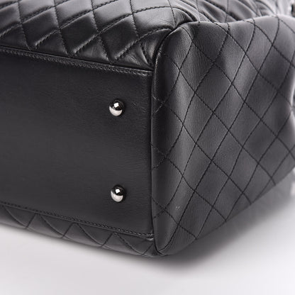 Chanel Lambskin Quilted Large Drawstring Shoulder Bag Black 9 of 10