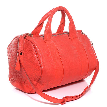 Alexander Wang Pebbled Calfskin Rocco Tangerine with Pale Gold Hardware 3 of 8