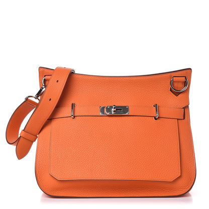 Hermes Taurillon Clemence Jypsiere 34 Orange 1 of 7