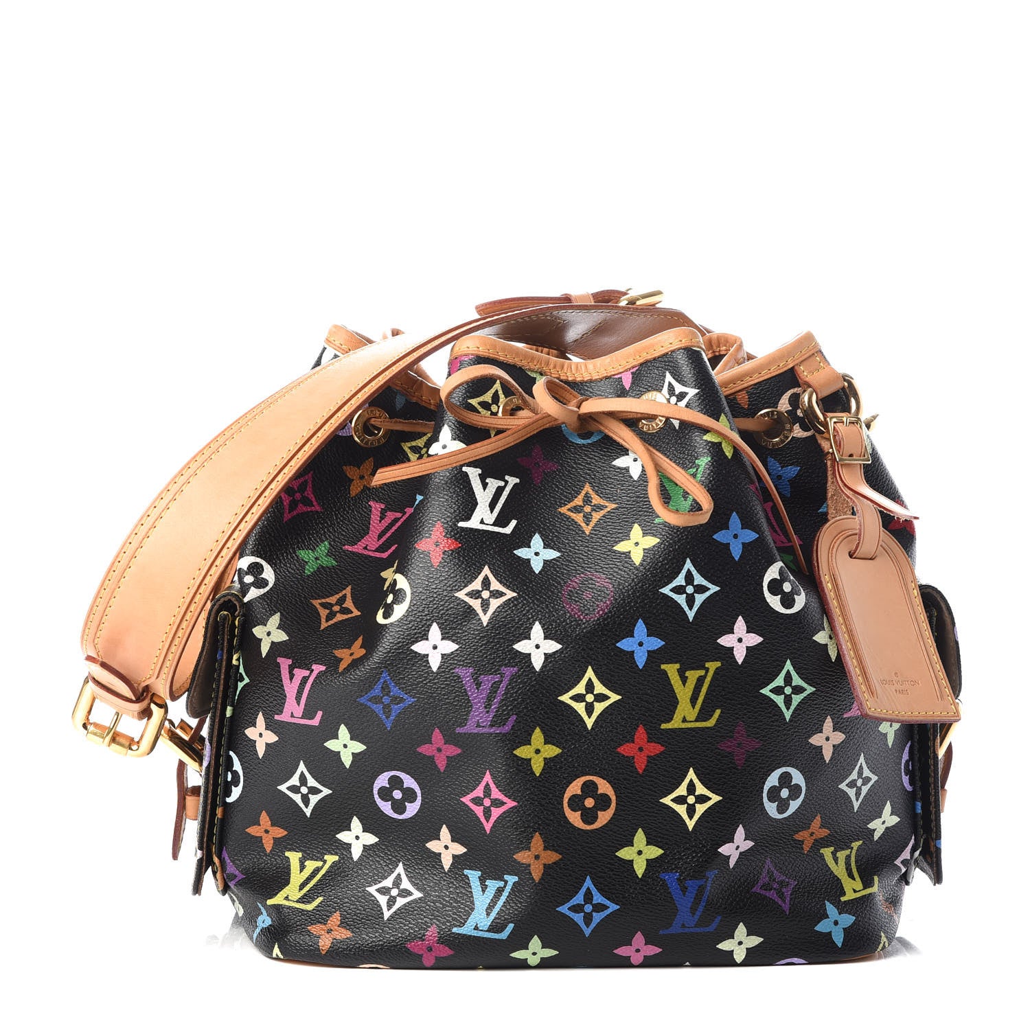 Louis Vuitton Monogram Multicolor Petit Noe Black 1 of 10