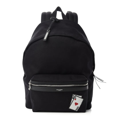 Saint Laurent Canvas SL Playing Cards City Backpack Black 1 of 10
