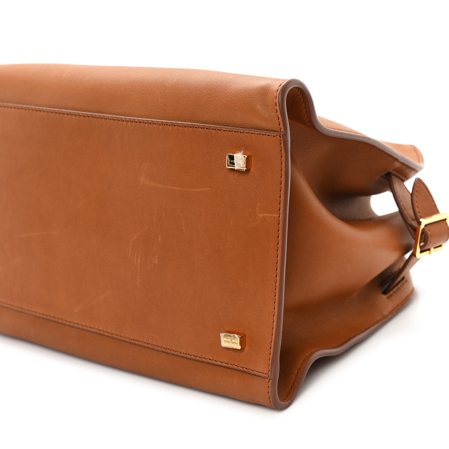 Polished Saddle Calfskin Soft Margaux 12 Cuir