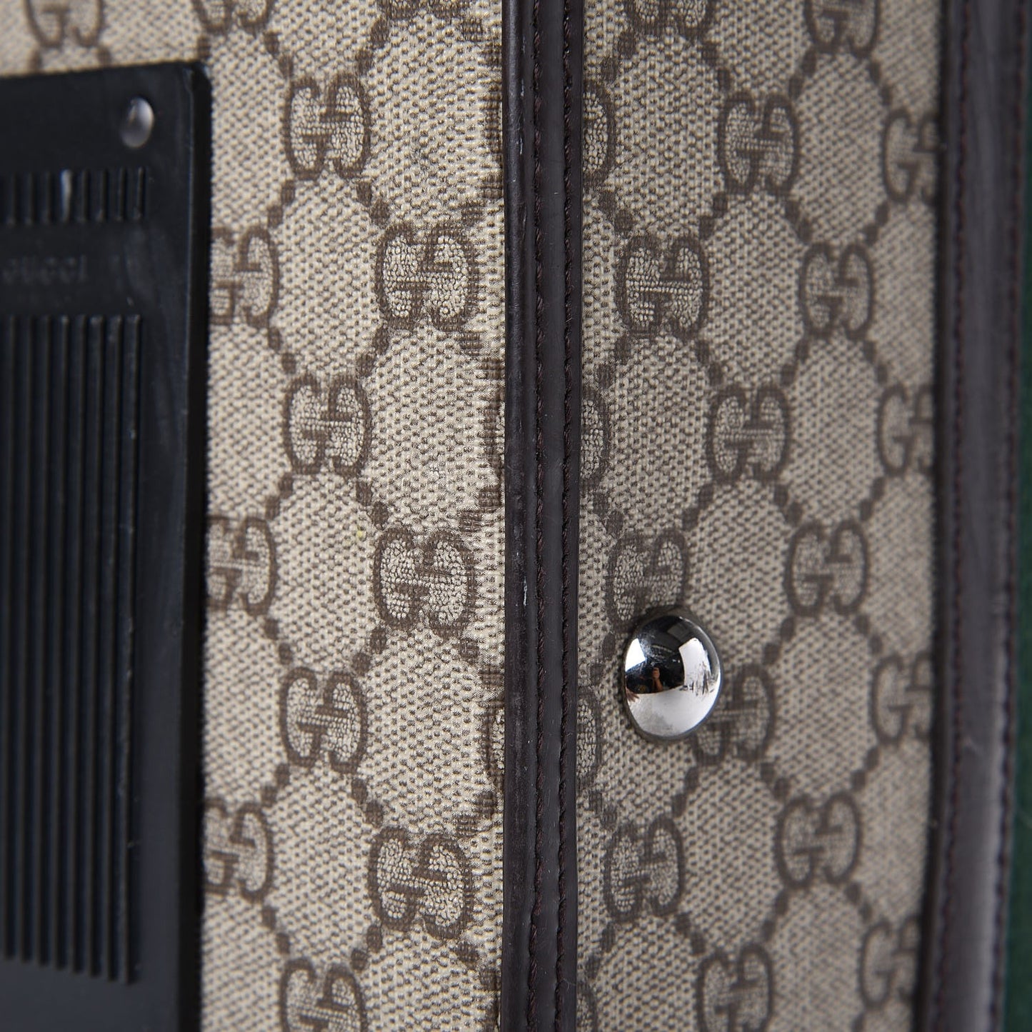 GG Plus Monogram Small Web Trolley Brown