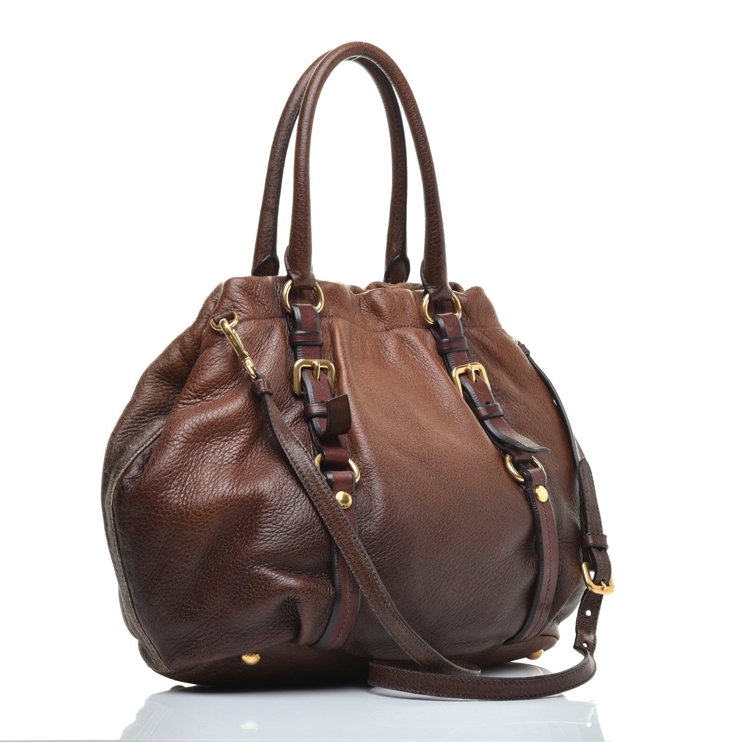 Prada Glace Calf Ombre Bauletto Argilla Sfumato 3 of 9