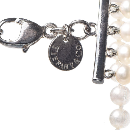 Tiffany Sterling Silver Freshwater Pearl 4.5-7mm Ziegfeld 5 Strand Graduated Pearl Necklace 6 of 7