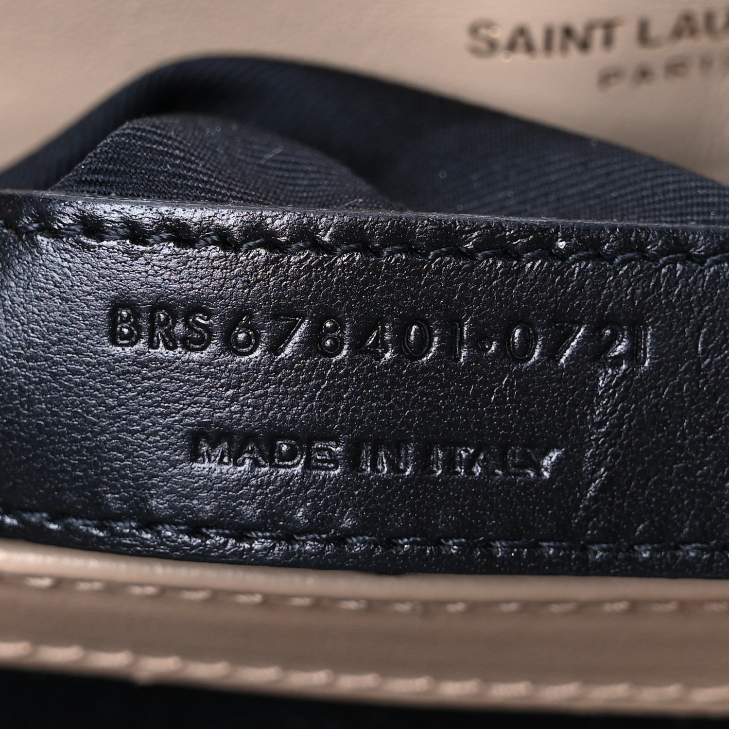 Saint Laurent Calfskin Y Quilted Monogram Toy Loulou Crossbody Bag Taupe 7 of 15