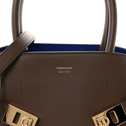 Salvatore Ferragamo Calfskin Medium Hug Bag Clay Lapis 7 of 10