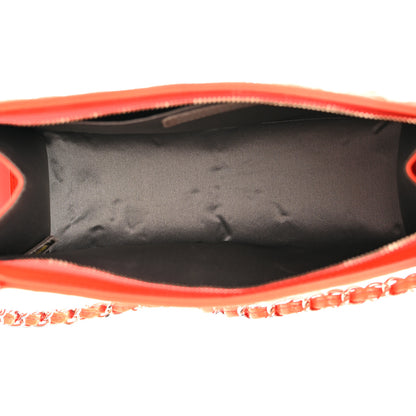 Chanel Patent Calfskin Lucky Symbols Pochette Coral 5 of 13