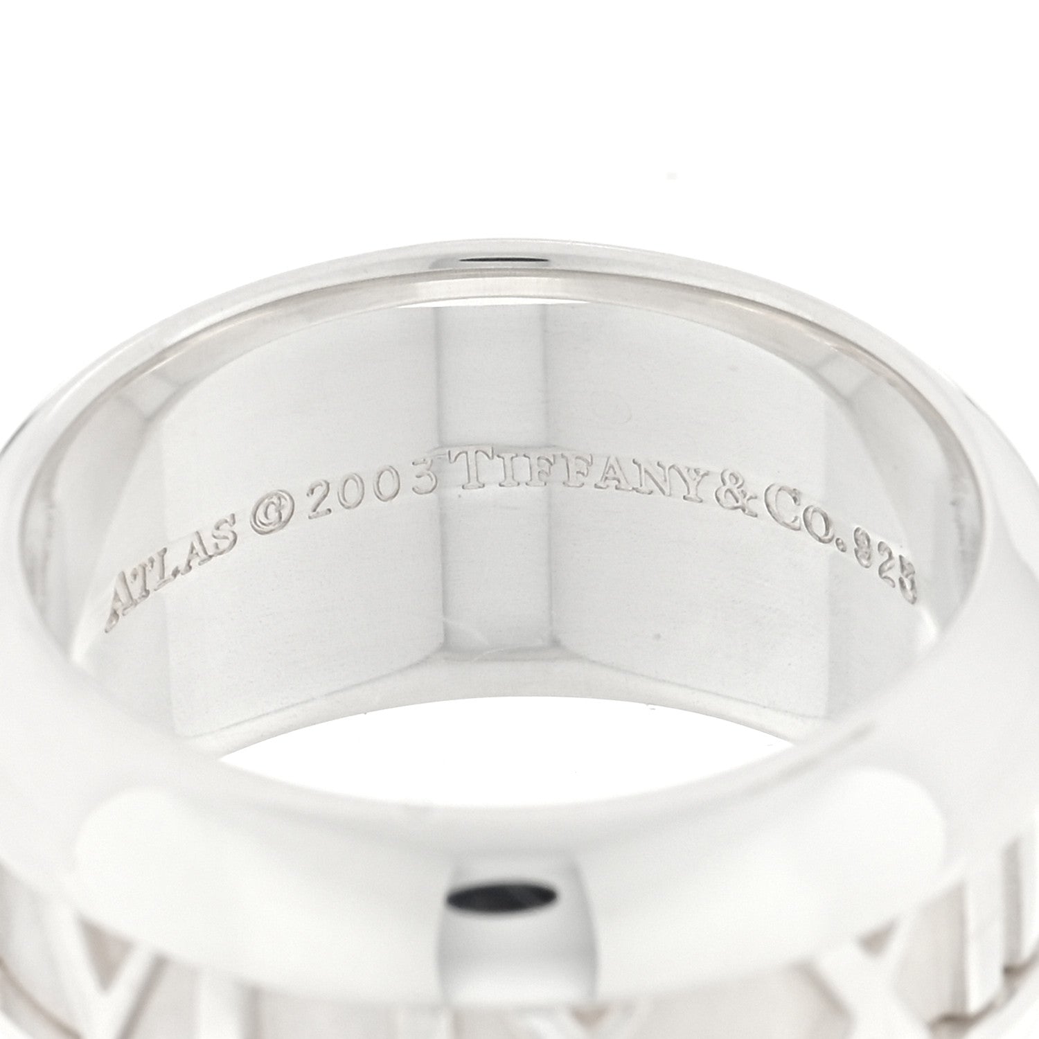 Tiffany Sterling Silver Atlas Band Ring 49 4.75 4 of 4