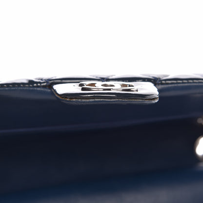Chanel Patent Quilted Medium Double Flap Navy 15 of 17