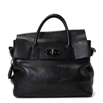 Mulberry Natural Calfskin Large Cara Delevingne Convertible Satchel Black 1 of 4
