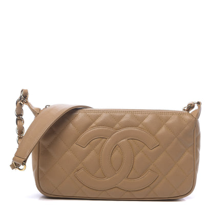 Chanel Caviar Quilted Timeless CC Shoulder Bag Beige 1 of 15