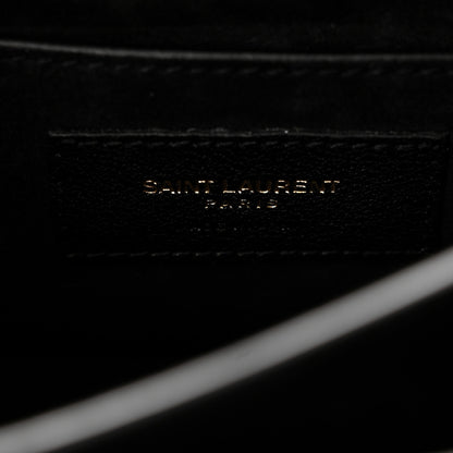 Saint Laurent Calf Hair Leopard Print Monogram Small Sunset Chain Wallet Natural Black 6 of 10