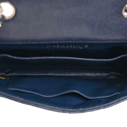 Chanel Caviar Quilted Extra Mini Flap Blue 5 of 12