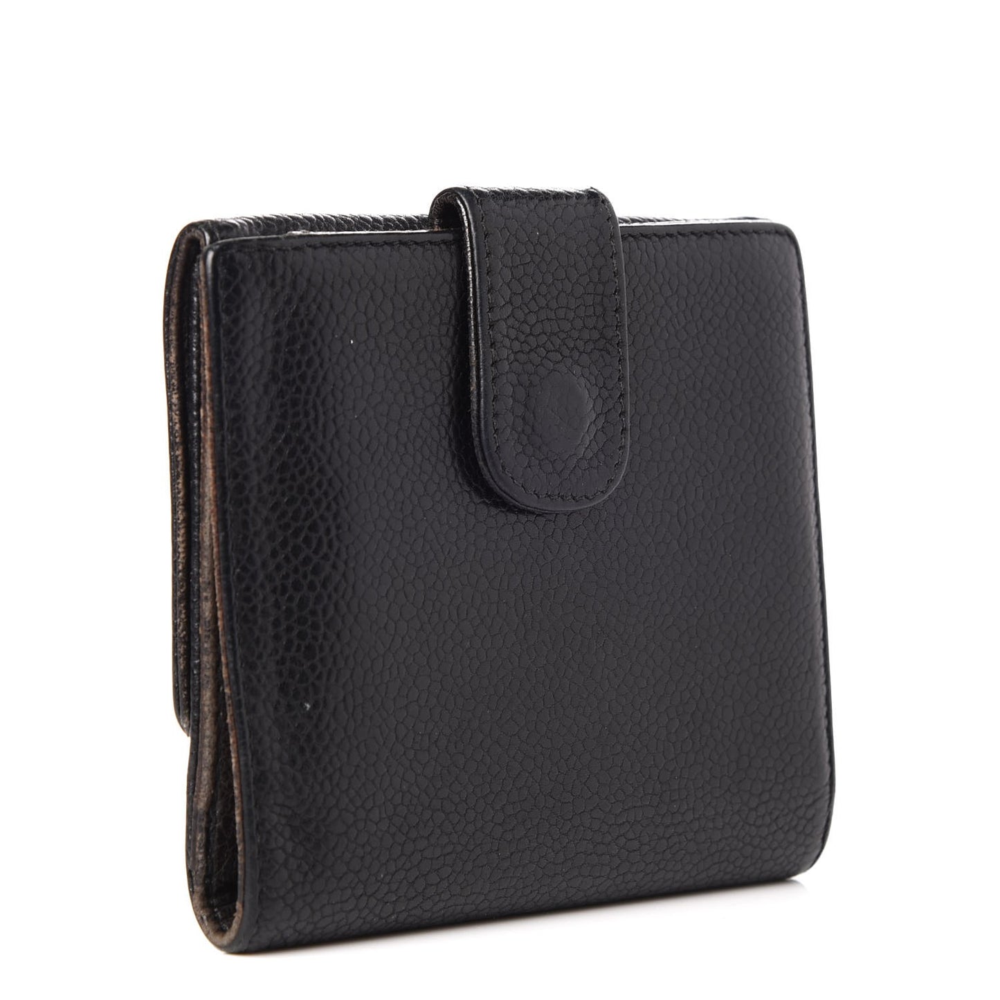 Caviar Timeless CC Compact French Wallet Black