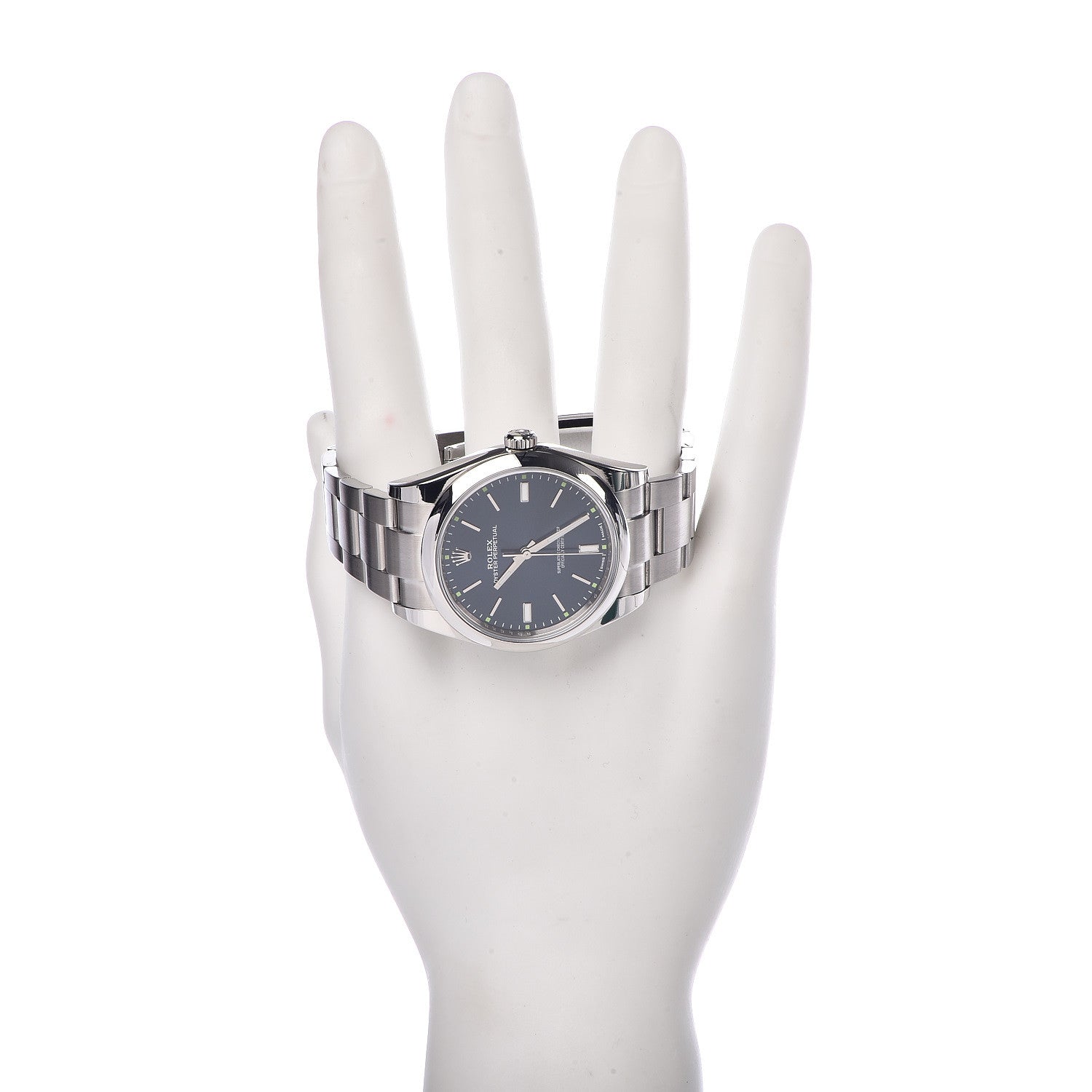 Rolex Stainless Steel 39mm Oyster Perpetual Watch Blue 114300 2 of 6